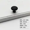 Manija de Tirador Pequeña Negra Estilo Americano Manija de Puerta de Armario de Aleación de Aluminio Minimalista Moderna Manija de Tirador de Agujero Único para Cajón de Gabinete Mediterráneo