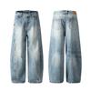 Jeans Magic Bear 2026 Novo Estilo Retro Americano Cool de Perna Reta Soltinho de Perna Larga com um Design Único