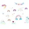 Nuevas pegatinas de pared de estrellas arcoíris para habitación infantil, fondo decorativo para fiesta de jardín de infancia, FX-D05