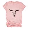 Comércio exterior transfronteiriço da Amazon cabeça de boi preta verão novo manga curta moda feminina tendência camiseta tamanho grande atacado