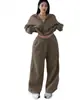 Conjunto de Dos Piezas Casual para Mujer, Sudadera con Media Cremallera y Pantalones Largos, Moda Transfronteriza Europea y Americana, Estilo Casual Otoño e Invierno 2026