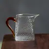 Producción de Taza de Té Justa de Vidrio Patrón Martillado Estilo Japonés Engrosada Grande Té Drenaje Marino Hogar Té Creativo Flor de Lata Taza Masculina