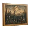 Popular Pintura de Escritorio con Marco de PS de Grano de Madera de Amazon para Decoración de Sala de Estar, Pared de Fondo de Sofá, Pintura Colgante de Paisaje Campestre
