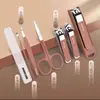 Conjunto de Precisão em Aço Inoxidável Portátil para Pedicure Caseira Multifuncional Limpador de Ouvido Tesoura de Unha Cortador de Unha Conjunto de Manicure