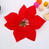 Nova Flor de Natal de Primeira Classe Vermelha Atacado Planta de Primeira Classe Vermelha Buquê Vermelho Flor de Natal Decorativa de Veludo Atacado