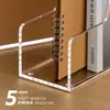Porta-Revistas de Acrílico Organizador de Mesa para Arquivos Caixa de Armazenamento Cesta Vertical para Documentos Suporte de Mesa para Documentos de Escritório
