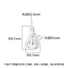 Colgante de Calabaza de Plata de Ley S925 con Diamante de Precisión Accesorios para Colgar Cuerda de Cuentas DIY Accesorios de Colgante para Pulsera de Cristal