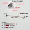 Yiwu lote tarjeta gancho de acero cuadrado estante de tubo cuadrado gancho para estante tarjeta tubo cuadrado color acero inoxidable gancho recto estante de puesto gancho para joyería