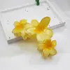 Acessórios de Cabelo Populares Transfronteiriços Presilha de Cabelo Flor Plumeria Clipe de Garra de Férias de Verão Grampo de Cabelo Ornamento de Cabelo para a Parte de Trás da Cabeça Clipe de Tubarão Feminino Atacado