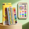 Barra de pintura al óleo Deli para niños, crayones seguros, no tóxicos, no ensucian las manos, especial para jardín de infantes, caja de 36 colores solubles en agua