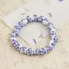 Pulsera de cerámica de Jingdezhen, nueva y que no se decolora, para estudiantes mujeres, pulsera de cuentas de estilo antiguo, pulsera de cerámica fresca y moderna