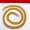 Exportação Transfronteiriça Fornecimento Joias Masculinas Liga de Zinco Banhado a Ouro Colar Masculino Novo Colar de Ouro Imitação 18K Fábrica