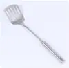 Suministro directo de fábrica espátula de acero inoxidable 304 espátula para cocinar utensilios de cocina para el hogar y hoteles juego de seis piezas colador