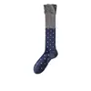 26 Calcetines de Encaje Estilo Miu para Primavera/Verano Calcetines Largos con Parches de Lunares para Mujer Calcetines a Cuadros de Encaje Cómodos para Mujer