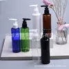 Botella de Hombro Plano con Bomba de Clip de 200 ml Botella Dispensadora de Champú Botella con Bomba 200 ml Botella de Pico de Pato Azul Botella para Limpiador Facial