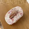 Grampo de Cabelo Elegante de Acetato Coreano de Alta Qualidade com Fivela Redonda Design Curvo Grampo de Cabelo Flexível Presilha Tubarão de Cabelo Acessórios de Cabelo para Mulheres