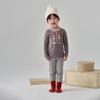 J043 Pijama para niños Conjunto de dos piezas Diseño ZYZ Lana Pull Frame Ropa para el hogar Clase A Grueso Traje de ropa interior para niños