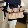 Bolso de hombro de ante para el día a día, gran capacidad, simple, otoño, bolso de ante para mujer, bajo el brazo, estilo nuevo, exquisito, 2026, moderno, estilo coreano