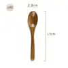 Cuchara pequeña de madera estilo japonés al por mayor logo con letras variedad de mini cuchara para miel mermelada cuchara para café sal de baño cuchara grande para pintura