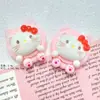 Dibujos animados fideos brillantes comida juego gato DIY pegamento de crema pasador de pelo hecho a mano cuerda para el pelo funda de teléfono móvil agujero zapatos accesorios de resina