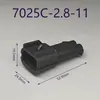 DJ7025C-2.8-11 enchufe de conector de arnés de cableado de coche negro conector impermeable de 2 orificios con terminal 2P