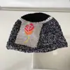 Corea del Sur Nuevo Ins Hecho a Mano Tejido Casual Lana Sombrero de Pescador para Mujer Nicho Todo Fósforo Sombrero Tejido de Pareja Cara para Ducharse