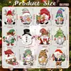 Produto Novo Transfronteiriço 24 Peças Anão de Madeira de Natal Decoração Pendente Pingente para Árvore de Natal Decoração de Feriado