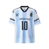 Marca de Nicho Tendencia Corea del Sur Retro Americano Cuello en V Retazos Estampado de Letras Manga Corta Camiseta Malla Digital Camiseta Deportiva