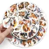 50 Pegatinas de Animales Caballo Estilo Tinta Impermeables Dibujos Animados Geniales Material para Cuaderno Decorativas Taza de Té Guka Pegatinas Transfronterizas