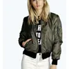 Ebay Aliexpress 2016 Otoño e Invierno Europeo y Americano Estilo Nuevo Chaqueta Exterior Corta de Moda con Cremallera