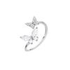 Anel Aberto Borboleta Menina Luxo Leve Sensação High-end Zircônia Borboleta Feminino Ins Personalizado Anel Bonito Presente para Namorada