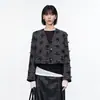 Chaqueta Corta de Cuello en V con Diseño Sencillo para el Trayecto Diario, 26 Novedad de Otoño, Elegante y Versátil, Chaqueta de Manga Larga Tejida Inspirada en Chanel