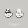 Taza de Café Casera Original Junpi Broche de Panda Insignia Japonesa Linda para Hombre Accesorios de Imperdible de Dibujos Animados