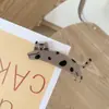 Presilhas de cabelo fofas de gato com bolinhas estilo japonês e coreano, presilhas laterais doces e femininas, presilhas para franja, presilhas pequenas da moda