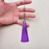 8cm borla de seda de hielo cloisonné borla colgantes accesorios funda de teléfono móvil marcapáginas colgante oreja diy accesorios fabricantes al por mayor