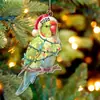 Amazon Nuevo 2026 Navidad Colgante Acrílico Animal Sombrero de Navidad Transfronterizo Decoración Árbol de Navidad Colgante Venta al por Mayor