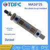 Mini Cilindro Inoxidável Ma16X5 Tipo Aço Inoxidável 20 Mini 25 Liga de Alumínio Pequeno 32 Componentes Pneumáticos Tdpc