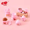 Linda Máquina de Café de Oso Rosa Accesorios de Resina Casa de Muñecas Comida en Miniatura Juguete Decoración DIY Juguete de Juego de Imitación