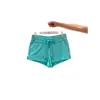 Shorts casuales de dormir de menta verde estilo americano con cordón para mujer, nuevos shorts deportivos de verano ajustados, hot pants para casa