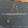 Versão do Colar de Abóbora Kirin Full Diamond, Luxo Leve Banhado a Prata 925 com Ouro Rosa 18K, Corrente Vazada, Pingente de Fortuna e Prosperidade