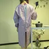 Novas roupas criativas para tarefas domésticas femininas, avental estampado de bolinhas coreano, macacão de cozinha anti-óleo e anti-manchas, atacado