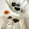 Clip para el Cabello Mini Lindo de Halloween Transfronterizo Clip para el Cabello de Acrílico Gato Araña Fantasma Murciélago Calabaza Clip Pequeño para el Cabello Accesorios para el Cabello