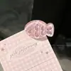 Grampo de cabelo elegante com bolinhas estilo coreano para franja, presilha lateral floral de luxo leve, acessório de cabelo tipo bobby pin