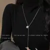Collar Dulce y Fresco de Chica Picante para Mujer, Versión Coreana, Diseño de Nicho de Moda, Cadena Versátil para Suéter, Gargantilla de Perlas Versátil