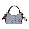 Bolsa Pequena de Bolinhas com Laço para Mulheres 2026 Nova Tendência Moda Bolsa de Mão Bolsa Dumpling Popular de Verão Bolsa de Ombro Transversal
