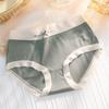 Mulheres meia-cintura cueca puro algodão algodão virilha interna fino respirável estilo japonês sem costura anti-bacteriana nua menina triângulo shorts