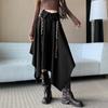 Saia Irregular Elegante com Design Transfronteiriço Novo Estilo Coreano Cintura Alta Emagrecimento Fashion Versátil Comprimento Médio