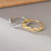 Anillo de Plata de Ley S925 Cadena Amor Infinito Diamante Personalizado Giro Botón de 8 Palabras Anillo Ajustable R01112