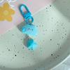 Divertido y divertido llavero con forma de nube sin palabras con expresión linda, colgante de mochila escolar con forma de corazón para niña dulce, regalo de joyería