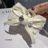 Presilha de garra para cabelo com laço de onda de strass feminina verão 2024 novo presilha de tubarão bolha grampo de cabelo para a parte de trás da cabeça outlet de fábrica